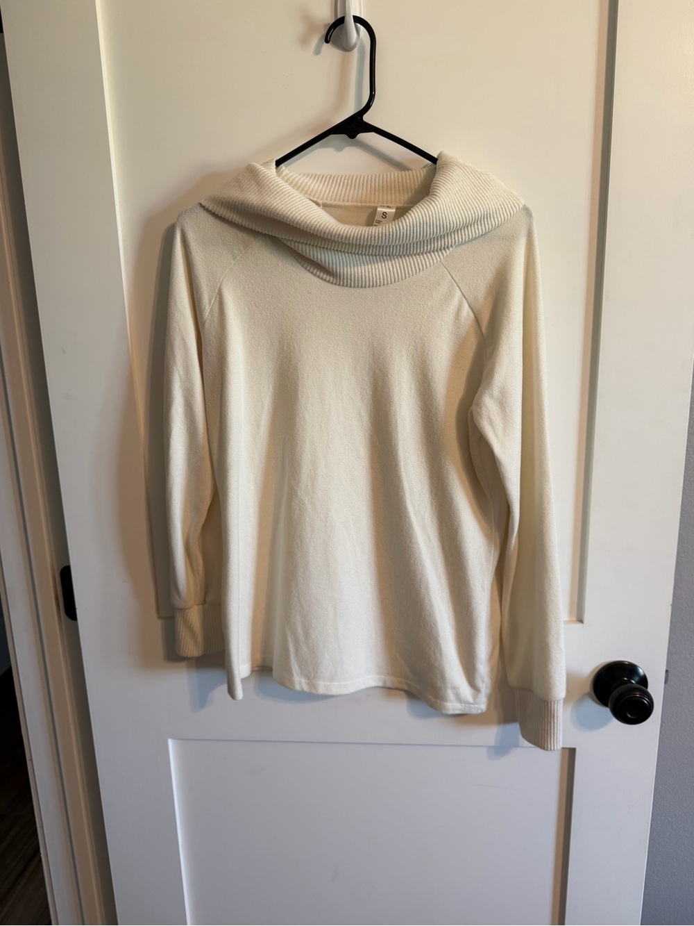 just be Off-White Cowl Neck Pullover Sweater